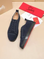 Мужские кеды Christian Louboutin тёмно-синего цвета, артикул 348308 — фото 5