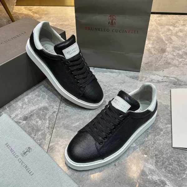 Мужские кеды Brunello Cucinelli чёрного цвета, артикул 348312