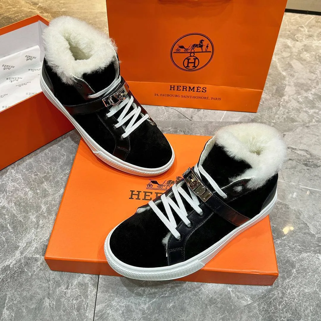 Зимние высокие кеды HERMES