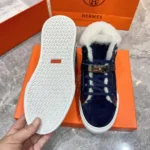 Мужские кеды Hermes тёмно-синего цвета, артикул 348341 — фото 8