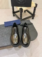Мужские дерби Prada чёрного цвета, артикул 348344 — фото 2