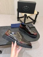 Мужские дерби Prada бордового цвета, артикул 348345 — фото 5