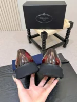 Мужские дерби Prada бордового цвета, артикул 348345 — фото 8