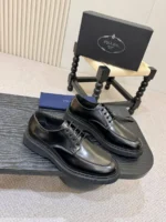 Мужские дерби Prada чёрного цвета, артикул 348346