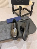 Мужские дерби Prada чёрного цвета, артикул 348346 — фото 5