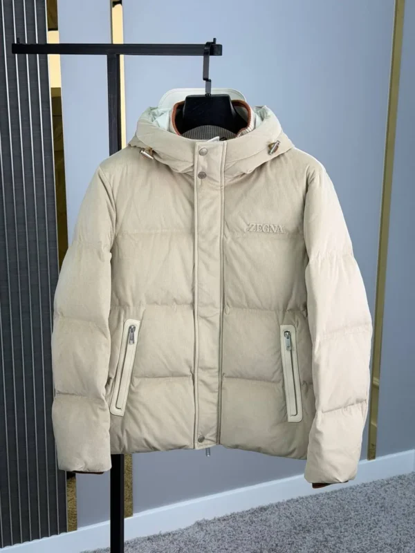 Мужская куртка Zegna кремового цвета, артикул 348408