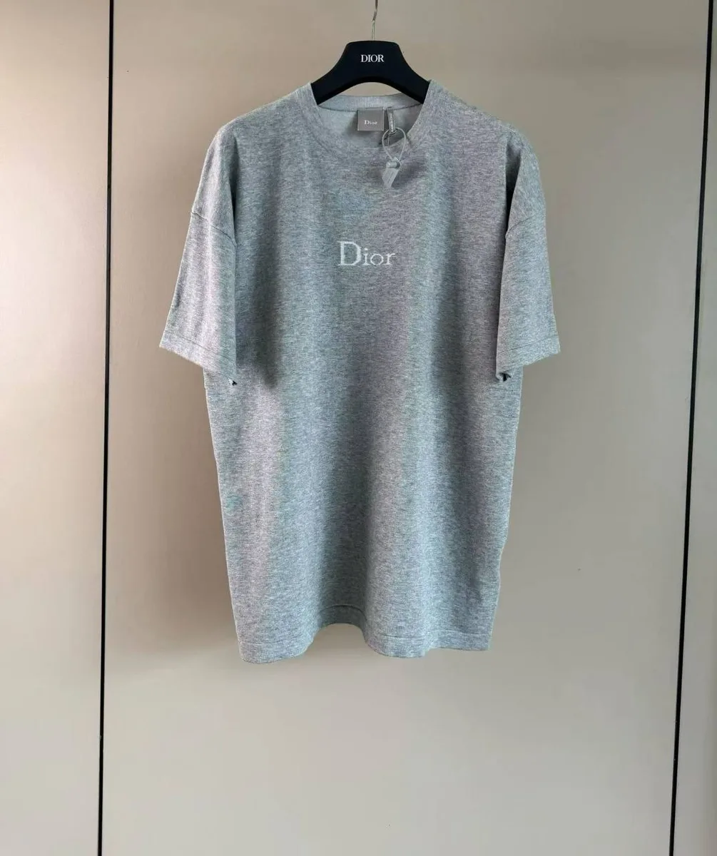348633_1 Мужская футболка Dior серого цвета, артикул 348633