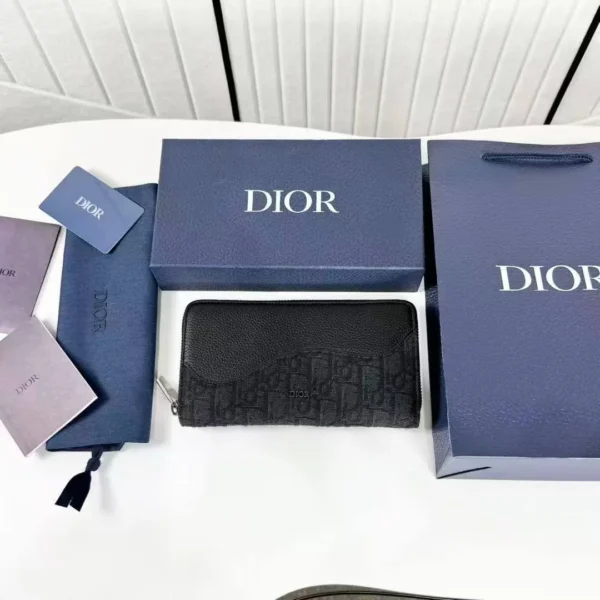 Мужское портмоне Dior чёрного цвета, артикул 348673