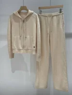 Женский спортивный костюм Loro Piana белого цвета, артикул 348452