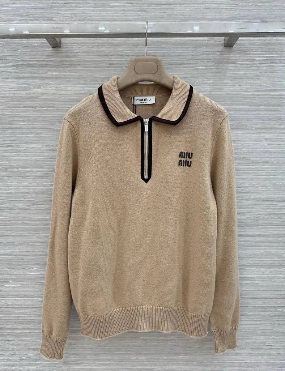 348839_1 Женская кофта Miu Miu бежевого цвета, артикул 348839