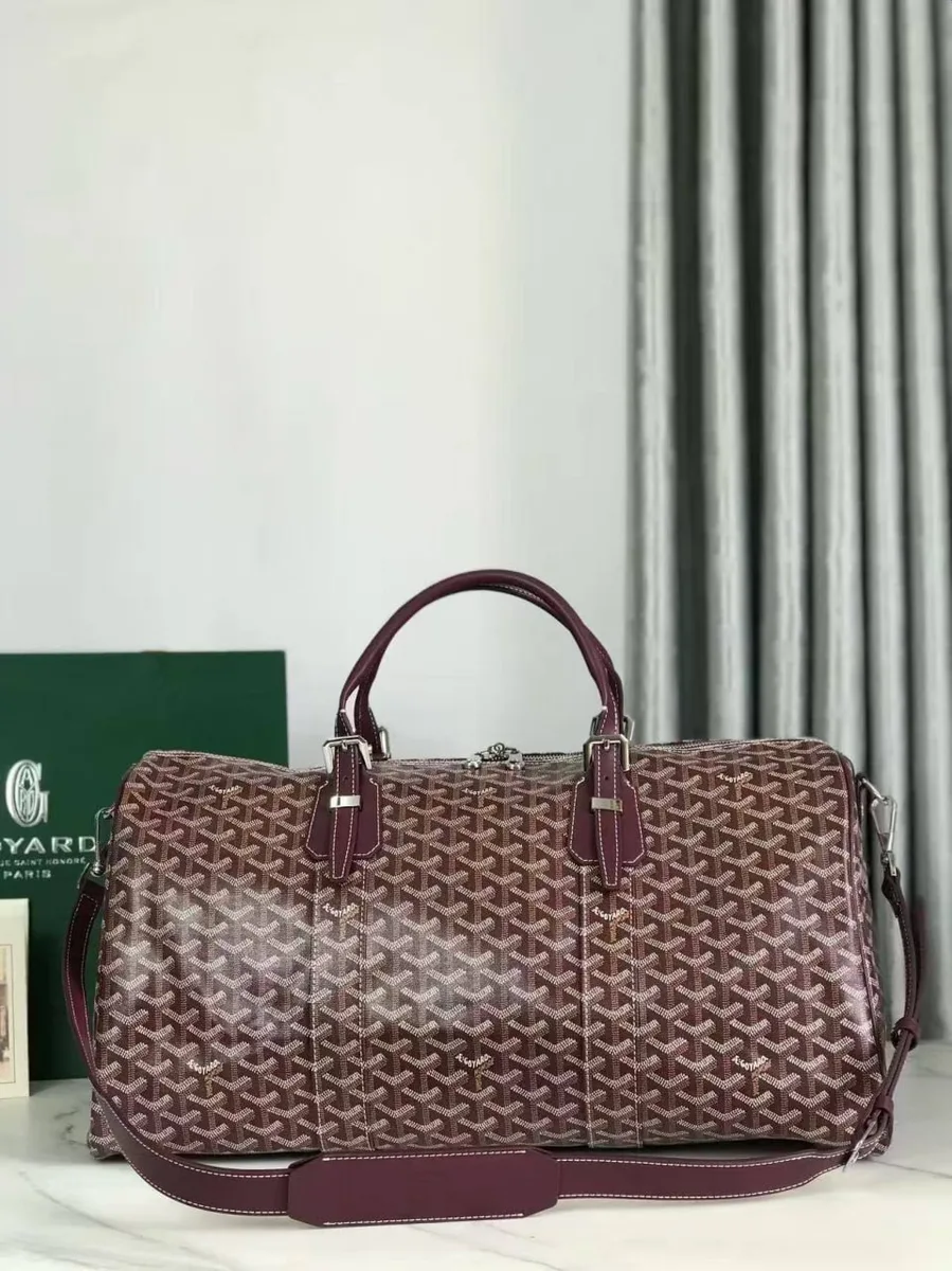 348671_1 Мужская дорожная сумка Goyard бордового цвета, артикул 348671
