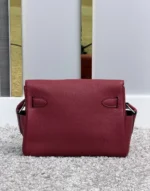 Мужская сумка мессенджер Hermes бордового цвета, артикул 348681 — фото 2