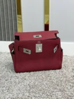 Мужская сумка мессенджер Hermes бордового цвета, артикул 348681 — фото 5