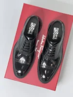 Мужские дерби SALVATORE FERRAGAMO чёрного цвета, артикул 348477 — фото 2