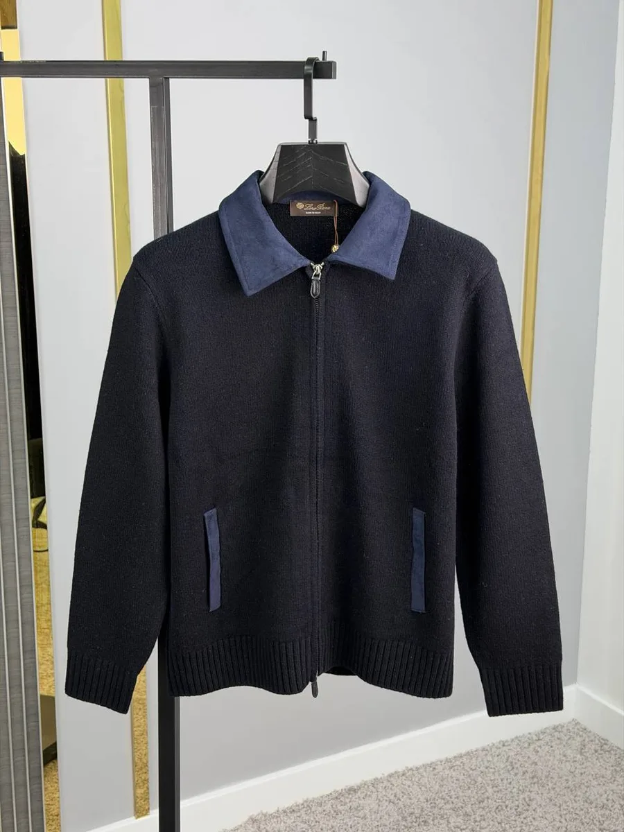 348881_1 Мужской кардиган Loro Piana чёрного цвета, артикул 348881