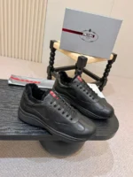 Мужские кроссовки Prada чёрного цвета, артикул 348973