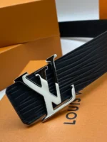 Мужской ремень Louis Vuitton чёрного цвета, артикул 348484 — фото 3