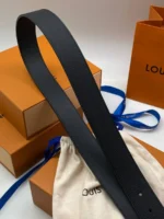 Мужской ремень Louis Vuitton чёрного цвета, артикул 348485 — фото 4