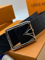 Мужской ремень Louis Vuitton чёрного цвета, артикул 348487 — фото 3