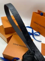 Мужской ремень Louis Vuitton чёрного цвета, артикул 348487 — фото 4