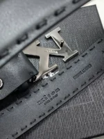 Мужской ремень Louis Vuitton чёрного цвета, артикул 348489 — фото 4