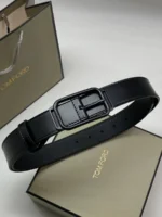 Мужской ремень Tom Ford чёрного цвета, артикул 348494