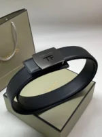 Мужской ремень Tom Ford чёрного цвета, артикул 348496