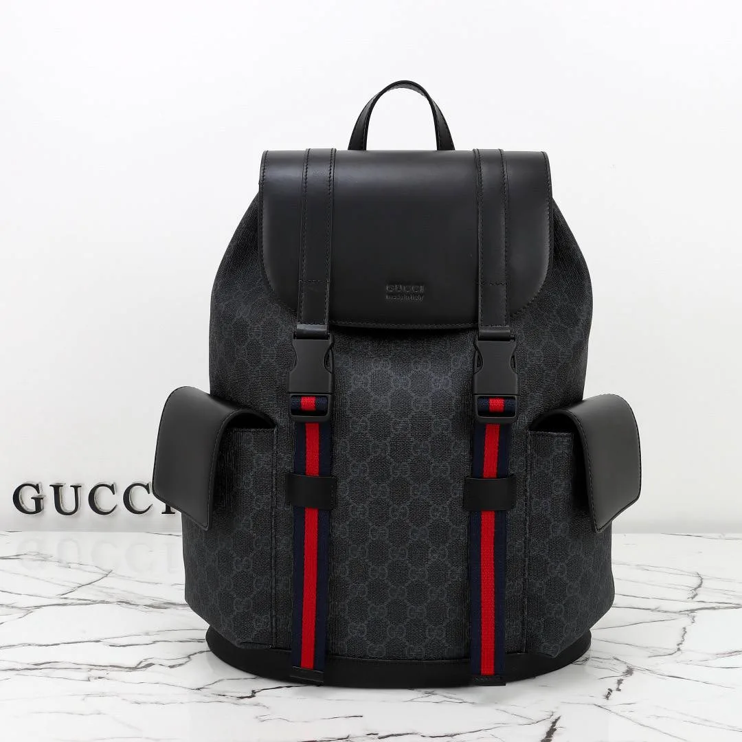 348740_1 Мужской рюкзак Gucci чёрного цвета, артикул 348740