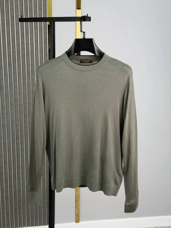 Мужская кофта Loro Piana цвета хаки, артикул 348964