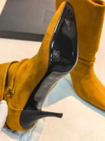 Женские ботильоны Saint Laurent коричневого цвета, артикул 348787 — фото 5