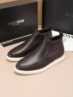 Мужские ботинки Boss коричневого цвета, артикул 348979