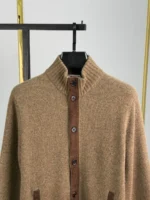 Мужской кардиган Brunello Cucinelli коричневого цвета, артикул 348878 — фото 3