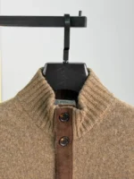 Мужской кардиган Brunello Cucinelli коричневого цвета, артикул 348878 — фото 4