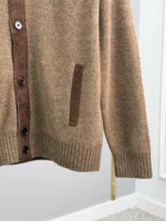Мужской кардиган Brunello Cucinelli коричневого цвета, артикул 348878 — фото 6