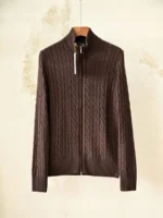 Мужской кардиган Loro Piana коричневого цвета, артикул 348647
