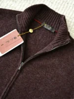 Мужская кофта на молнии Loro Piana коричневого цвета, артикул 348655 — фото 2