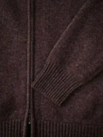 Мужская кофта на молнии Loro Piana коричневого цвета, артикул 348655 — фото 4