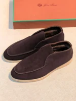 Мужские лоферы Loro Piana коричневого цвета, артикул 349002
