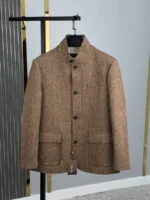 Мужской пиджак Loro Piana коричневого цвета, артикул 348916