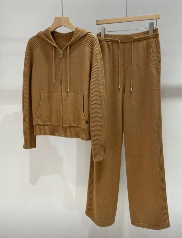 Женский спортивный костюм Loro Piana коричневого цвета, артикул 348451