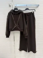 Женский спортивный костюм Louis Vuitton коричневого цвета, артикул 348443