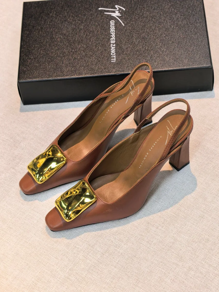 348802_1 Женские туфли GIUSEPPEB ZANOTTI коричневого цвета, артикул 348802