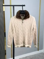 Мужской кардиган Loro Piana кремового цвета, артикул 348883