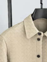 Мужская рубашка Bottega Veneta кремового цвета, артикул 348940 — фото 5