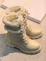 Женские ботинки Dior кремового цвета, артикул 348794