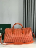 Мужская дорожная сумка Goyard оранжевого цвета, артикул 348678
