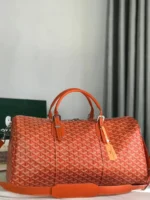 Мужская дорожная сумка Goyard оранжевого цвета, артикул 348678 — фото 3