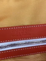 Мужская дорожная сумка Goyard оранжевого цвета, артикул 348678 — фото 7
