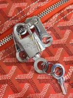 Мужская дорожная сумка Goyard оранжевого цвета, артикул 348678 — фото 8