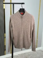 Мужской кардиган Isaia серого цвета, артикул 348885